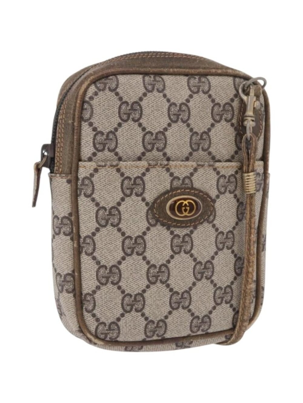GUCCI GG Supreme Shoulder Bag PVC Beige Gold 001 23 151